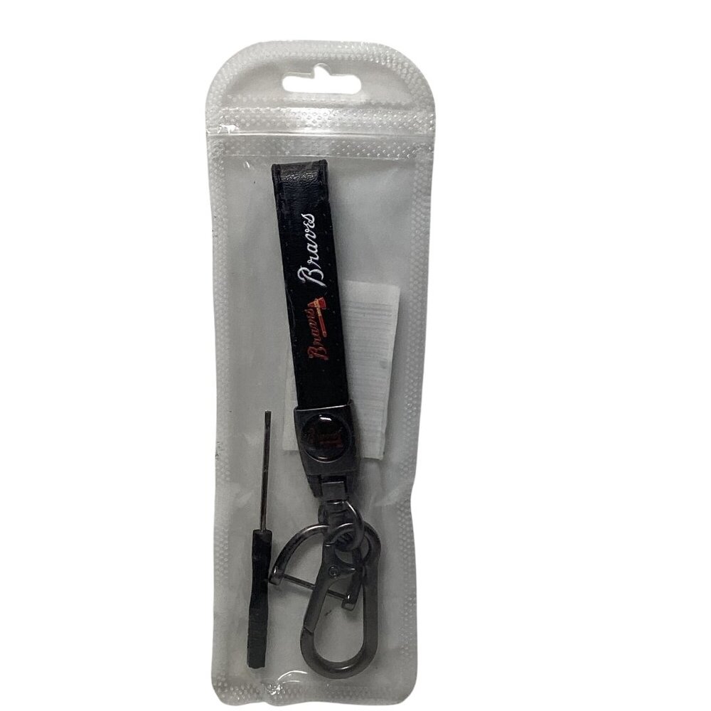 Atlanta Braves Premium Faux Leather Key Chain Multi Attached NEW